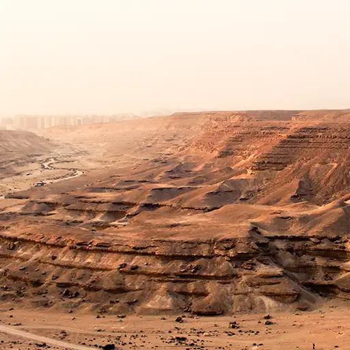 Copper and gold landscape