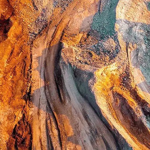 Copper and gold landscape